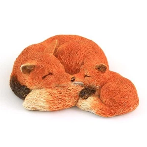 Miniatur Feengarten schlafende Mama Rotfuchs mit Baby TO 4278 Figur - Bild 1 von 10