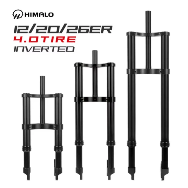 Fat Fork Snow Bike 12/20/26inch Spring Oil Suspension Fork 135mm*9mm QR 4.0 Tire - Image 1 of 4