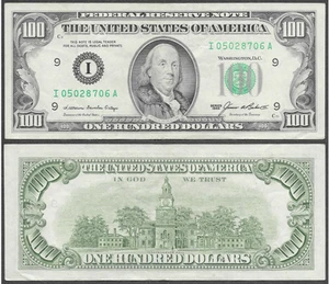 1985 US $100 One Hundred Dollar Bill Note (Minneapolis Federal Reserve) - Picture 1 of 4