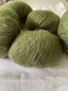 Matcha Green mohair Yarn - Picture 1 of 4