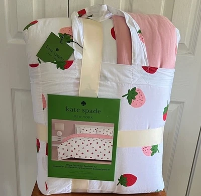 Juego de edredón de fresa Kate Spade Queen Foto 1 de 4