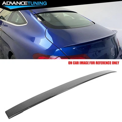 Closeout! Fits 15-21 Benz W205 C-Class Coupe Roof Spoiler OE Style Carbon Fiber - Image 1 of 4