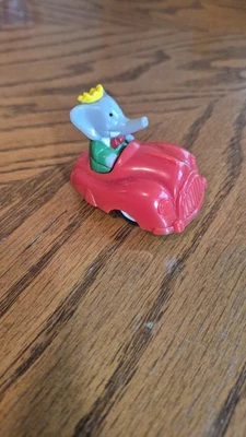 Babar in Red Car Arby's 1992 by L de Brunhoff Pull Back Car - Image 1 of 4