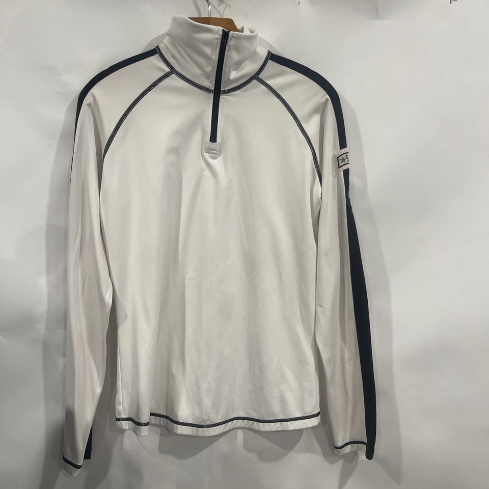 Pulôver feminino NILS M 3/4 com zíper branco manga longa esqui neve esqui snowboard esquiador - Imagem 1 de 4