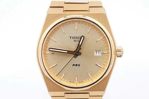 Tissot Prx 35mm Quartz Gold Tone Stainless Steel Watch Eb0425lrxsa - Picture 1 of 13