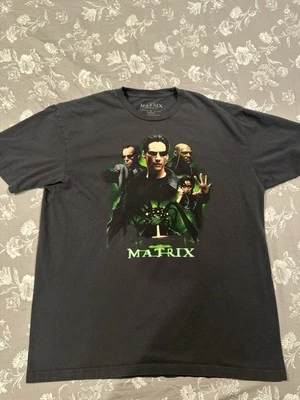 Matrix T-Shirt Men’s XL Movie Neo Morpheus Red Pill Faded Y2K - Image 1 of 4