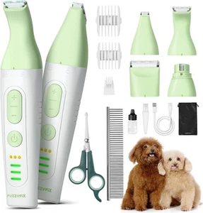 Dog Grooming Kit, 4 in 1 Quiet Pet Clippers for Supplies, Green - Picture 1 of 7