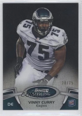 2012 Bowman Sterling Black Refractor /75 Vinny Curry #62 Rookie RC - Image 1 of 2