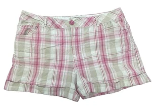 Route 66 Original kariert rosa mit Baumwollmischung Taschen Reißverschluss Gr. 11/12 LESEN - Bild 1 von 8