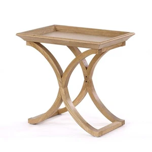 Coffee Table Side Table Nightstand Bedside Office Wood Oak Cross Legs Evie - Picture 1 of 16