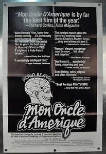 Póster original de una hoja de la película Mon Oncle D'Amerique Review 1980 27 x 41 - Imagen 1 de 1