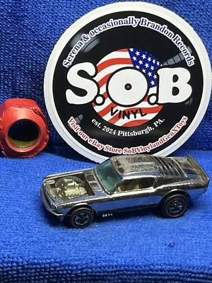 Ford Mustang Boss Hoss 1969 Hot Wheels Redlines cromo diecast usado excelente estado Foto 1 de 4