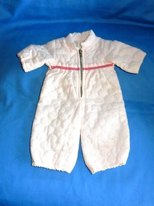 Handgefertigte gesteppte Kohl Patch Frühchen rosa gepunktet Strampler Pyjama Kleidung - Bild 1 von 8