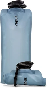 Flexible Collapsible Wide Mouth Anti-Bottle with Detachable Carabiner, 34 Ounce, - Picture 1 of 12