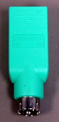 USB Female to PS2 Male mini DIN PC Trackball Mouse or Keyboard Adapter Connector - Image 1 of 4