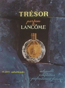 PUBLICITE LANCOME PARFUM TRESOR VOLUPTUEUX FLACON DE 1952 FRENCH AD PUB RARE - Imagen 1 de 1