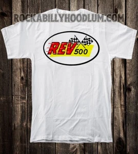 Retro Hot Rod Tee T-Shirt Drag Racing Speed Shop Rev 500 Gas and Oil - Bild 1 von 7