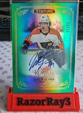 2019-20 UD Stature Joel Farabee Green Auto, Rookie. #47/85