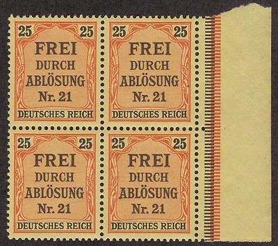 KAPPYSSTAMPS ID7996 GERMANY PRUSSIA OL6 MINT BK/4 HINGED BLOCK VF VERY FINE  - Image 1 of 2