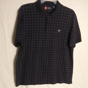 CHAPS Ralph Lauren Men’s XL Short Sleeve Blue White Button Up Logo - Picture 1 of 10