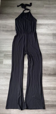 Mono Twenty Negro Sin Espalda Talla M Halter Cuello Acampanado Suave  Foto 1 de 4