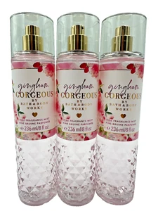 Bath & Body Works LOT 3 Gingham Gorgeous Fine Fragrance Perfume Mist Spray 8 oz - Picture 1 of 2