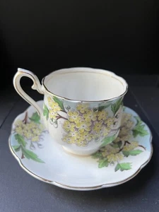 Vintage ROYAL ALBERT tea cup And sau Hawthorn Pattern Porcelain. Bone China - Picture 1 of 12