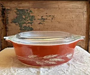 Vintage Pyrex rust autumn harvest casserole dish 500ml #471B With Lid - Picture 1 of 10