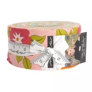 Moda Quilting Jelly Roll Patchwork Flower Power 2.5 Inch Fabrics - Bild 1 von 5