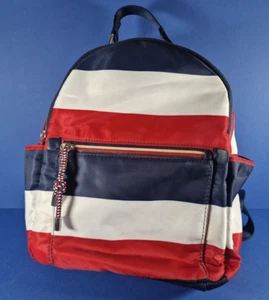 Small TOMMY HILFIGER Red White Blue Travel Backpack Rucksack - 30cm X 26cm - Picture 1 of 11
