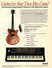 NED NEW ENGLAND DIGITAL SYNCLAVIER GUITAR PINUP vtg 80s Magazine Ad Synthesizer