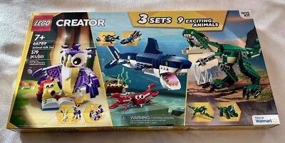 LEGO 66789 Creador Animal Set 9 Emocionantes Juguetes Animales en 1 Caja Dinosaurio Tiburón Búho Foto 1 de 4