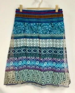 Falda sin palabras vintage para mujer talla 10,5 o azul mediano multicolor - Imagen 1 de 10