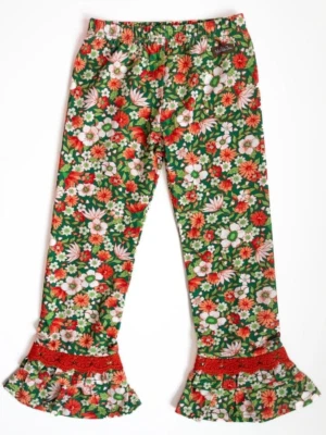 NUEVO CON ETIQUETAS Leggings Matilda Jane Holiday Heirloom Volantes Grandes Niña Talla 4T Foto 1 de 2