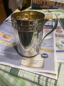 Silver baby cup bottom says OSI/o - Picture 1 of 5