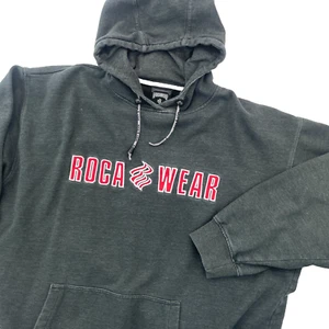 VTG Rocawear Hoodie Mens XXXL Charcoal Gray Spellout Hip Hop Rap Streetwear Y2K - Picture 1 of 18