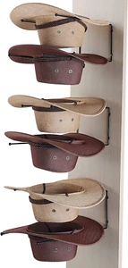 Taozun Cowboy Hat Rack - Cowboy Hat Holder DIY Hat Hangers for Wall Display, Bla - Picture 1 of 12