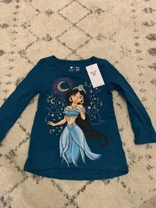 DISNEY JUMPING BEANS Princess Jasmine White Top With Sparkle Size 2T NWT - Foto 1 di 5