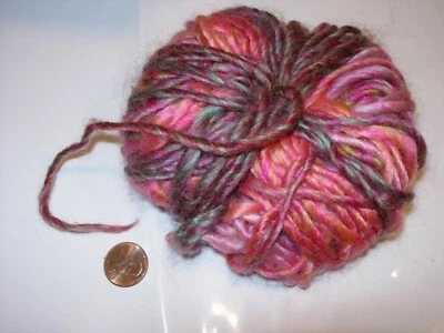 ROSA AZUL NARANJA HILADO A MANO HILO DE DISEÑO TEJER ARTESANÍAS FIBRA ARTES 42G Foto 1 de 3