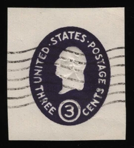 #U534 3c Washington, Cut Square, Used [2] **ANY 5=FREE SHIPPING** - Picture 1 of 1