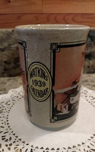WATKINS 1939 CALENDARIO ALMANAQUE TAZA DE CAFÉ HECHA EN INGLANDIA - Imagen 1 de 6