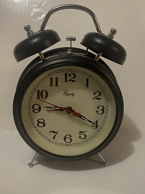 13014 Equity by La Crosse Battery Powered Loud Twin Bell Analog Alarm Clock - Image 1 of 4