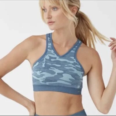 Splendid Studio Women's Blue Wave Camo Racer Back Cropped Tank Top Sz XS 38 - Image 1 of 4