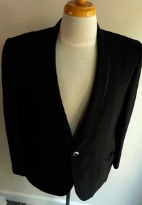 LORD WEST VTG. 60's Men's Black Shawl Collar Tuxedo Jacket /Satin Trim SZ 42S?? - Picture 1 of 7