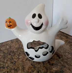 Vintage Ceramic Halloween Ghost Tea Light Holders Cochet Candle Company - Picture 1 of 4