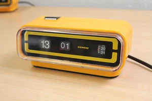 Siemens Klappzahlenwecker Wecker No. MU 1600 Vintage Orange 60-70er jahre - Bild 1 von 6