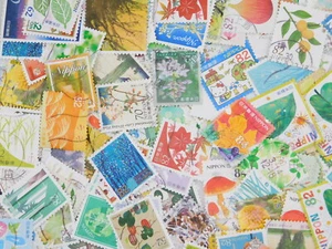 STAMP JAPAN Topical [Plant] 100pcs lot OFF paper philatelic collection - Picture 1 of 6