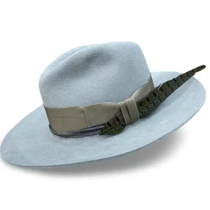 CHA CHA'S HOUSE OF ILL REPUTE WOMEN'S MEL FUR FELT FEDORA HAT - Picture 1 of 3