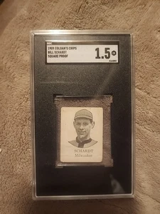 1909 Colgan's Chips Bill Schardt Square Proof SGC 1.5 Shart Sht Fart Lol! - Picture 1 of 2