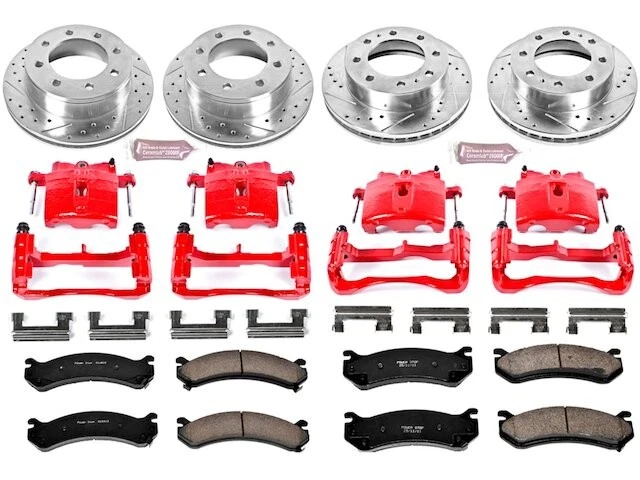 Front and Rear Brake Pad and Rotor Kit For 2007-2010 GMC Sierra 3500 HD PC842XG - Изображение 1 из 1